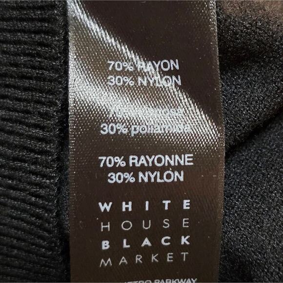 Whbm white house black market black Faux Pearl Snap Cardigan Sweater Size Medium - Picture 6 of 7